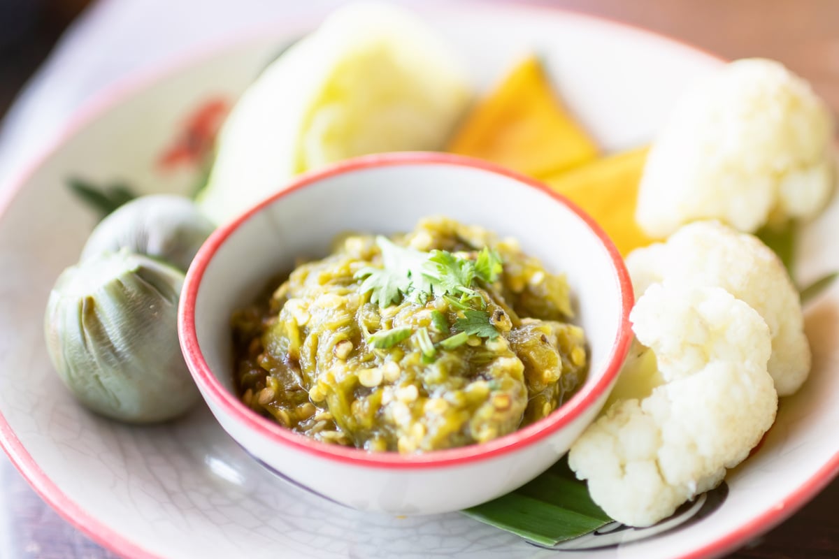 Nam Prik Noom Recipe (Northern Thai Green Chili Dip)